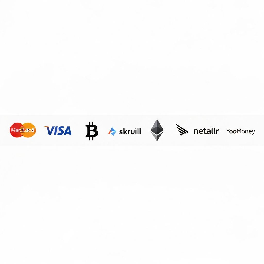 Платёжные методы: Visa, Mastercard, Bitcoin, USDT, Qiwi, YooMoney